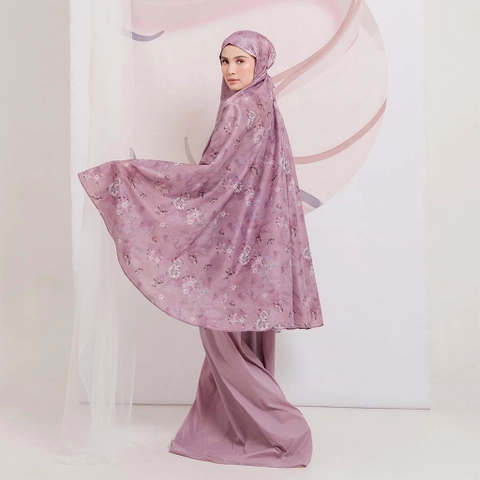 ALF BY ALIF MUKENA MINI MOTIF PARASUT PREMIUM KOREA TRAVEL - MAUVE SHADOWS ( MKN-P02-003 )